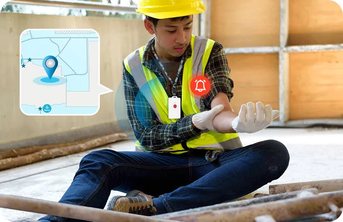 LW006 lorawan smart badge instant emergency alerts